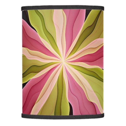 Joy Pink Green Anthracite Fantasy Flower Fractal Lamp Shade