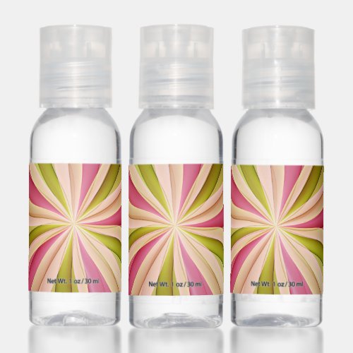 Joy Pink Green Vanilla Fantasy Flower Fractal Art Hand Sanitizer