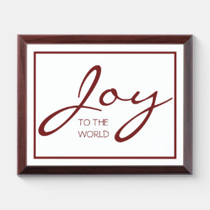 Joy plate award plaque