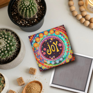 Joy Pretty Colorful Fun Hearts Inspirivity Magnet
