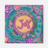 Joy Pretty Floral Pastel Inspirational Hearts