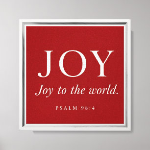 JOY Psalm 98:4 Christmas Gift Canvas Print