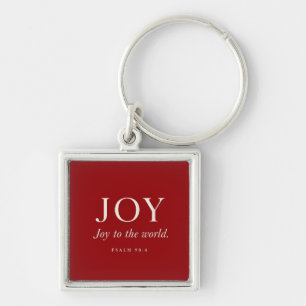 JOY Psalm 98:4 Christmas Gift Keychain