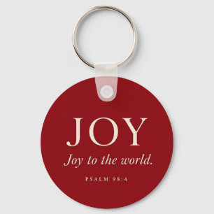JOY Psalm 98:4 Christmas Gift Keychain