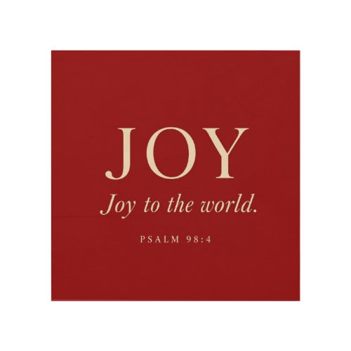 JOY | Psalm 98:4 | Christmas Gift Wood Wall Art
