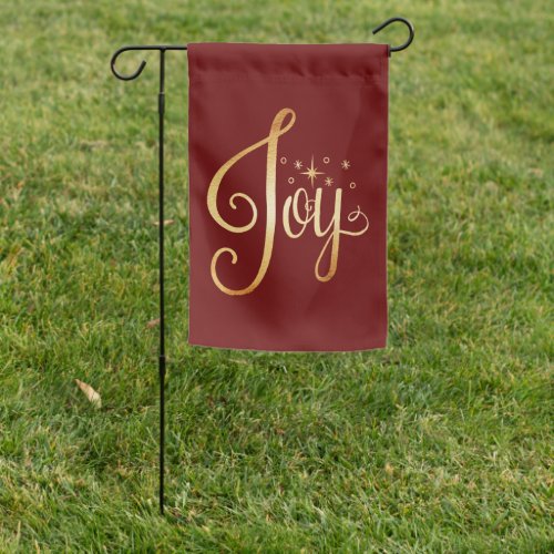 Joy Red Christmas Holiday Yard Garden Flag