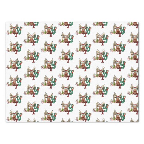 Joy Reindeer Fun Christmas Holiday  Tissue Paper