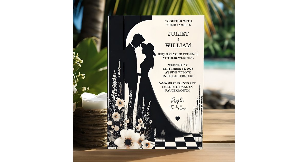 Joy Retro Boho Studio Creative Illustrated Wedding Invitation | Zazzle