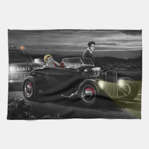 Joy Ride B&W 2 Kitchen Towel