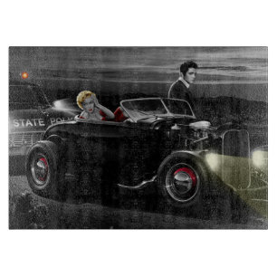 Joy Ride B&W Cutting Board