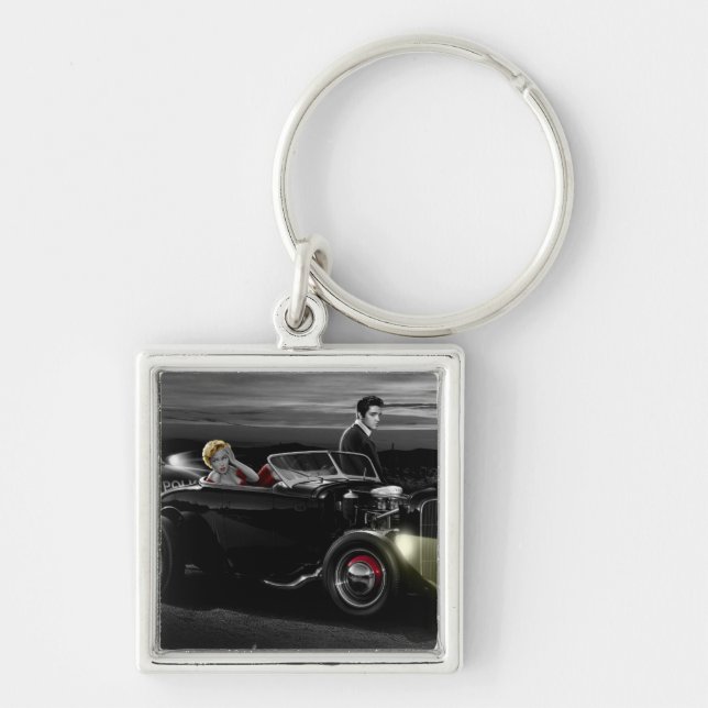 Joy Ride B&W Keychain (Front)