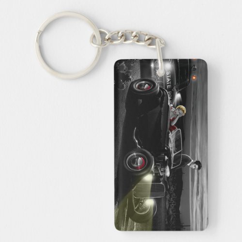 Joy Ride BW Keychain