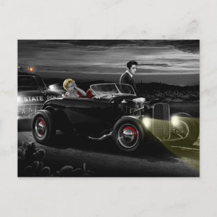 Joy Ride B&W Postcard