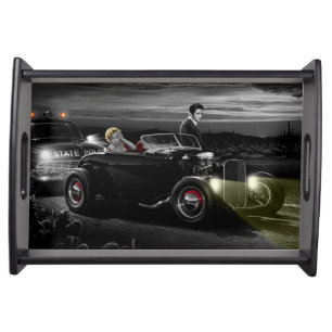 Joy Ride B&W Serving Tray