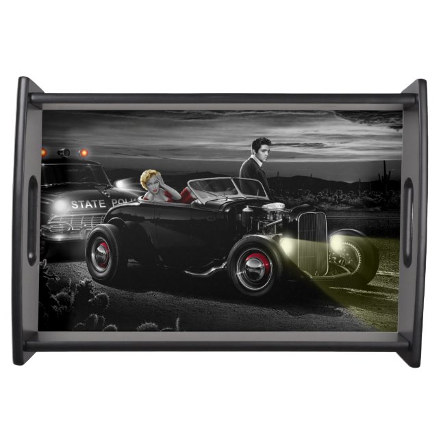 Joy Ride B&W Serving Tray (Front)