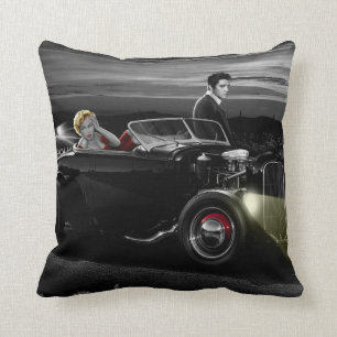 Joy Ride B&W Throw Pillow
