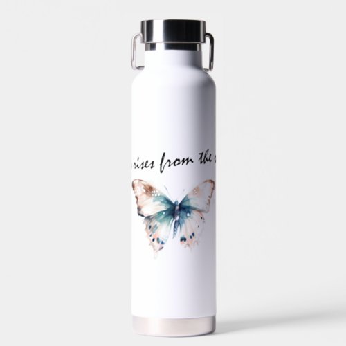 Joy Rises from the Soul Butterfly Water Bottle