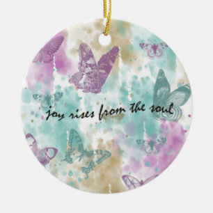 Joy Rises from the Soul Ceramic Ornament