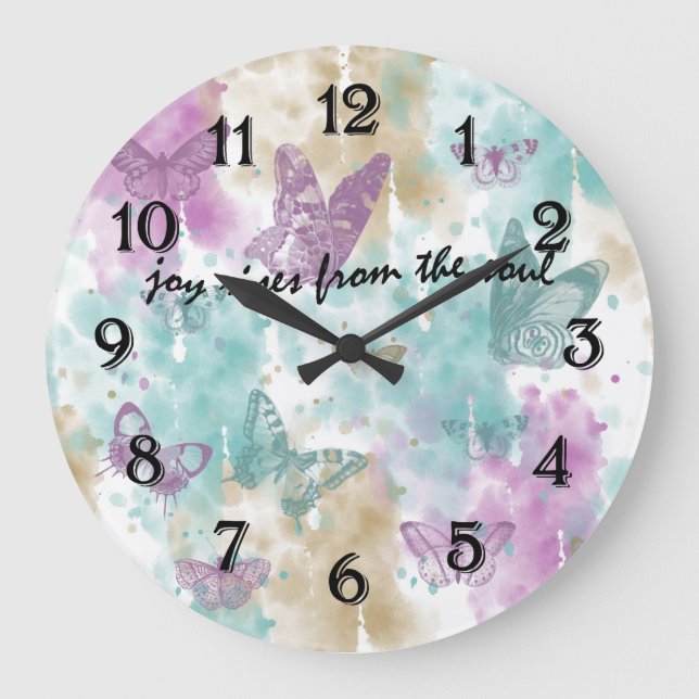 Joy Rises from the Soul Large Clock (Front)