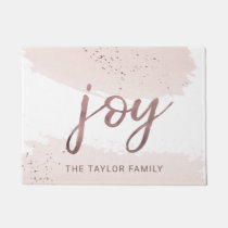 Joy | Rose Gold Christmas Doormat