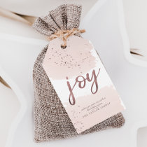 Joy | Rose Gold Christmas Gift Tags