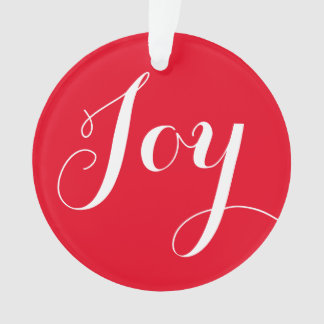 "Joy" Round Christmas Ornament