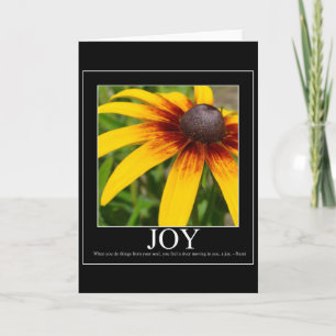 Joy Rumi Motivational Flower Card