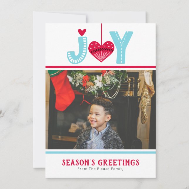 Joy Scandinavian Heart Christmas Holiday (Front)