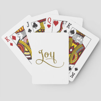 Joy Script Gold Glitter Poker Cards