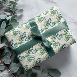Joy Script Green Sage Floral Foliage Christmas Wrapping Paper<br><div class="desc">Celebrate the magical and festive holiday season with our custom holiday wrapping paper. Our elegant holiday design features our own hand painted watercolor green sage leafy foliage arrangement with "Joy" displayed in an elegant script handwriting typography in faux copper. A light sage green background completes this festive, elegant, christmasy wrapping...</div>