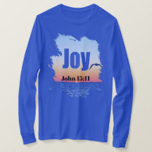 Joy Scripture Glowing Sunset Over Water