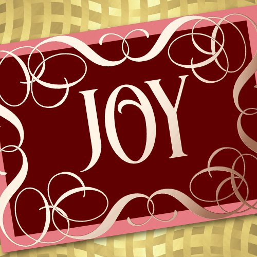 Joy Scrolly Frame Foil Holiday Card