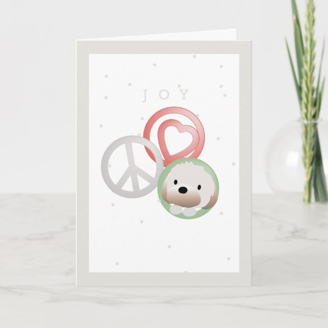 Joy Shihtzu Holiday Card (Front)