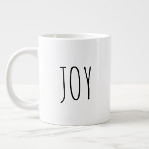 "Joy" Simple Modern Farmhouse Giant Coffee Mug