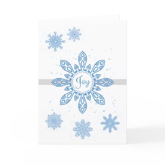"Joy" Snowflake Christmas Card