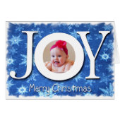 Joy Snowflakes Christmas Photo Card (Front Horizontal)