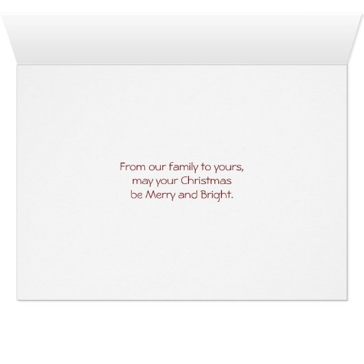 Joy Snowflakes Christmas Photo Card (Inside Horizontal (Bottom))