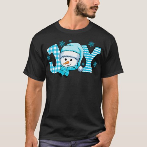 Joy Snowman Christmas T_Shirt
