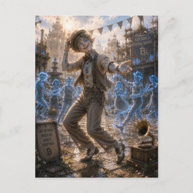 Joy / Swing Dancer / Central Square Postcard (Front)