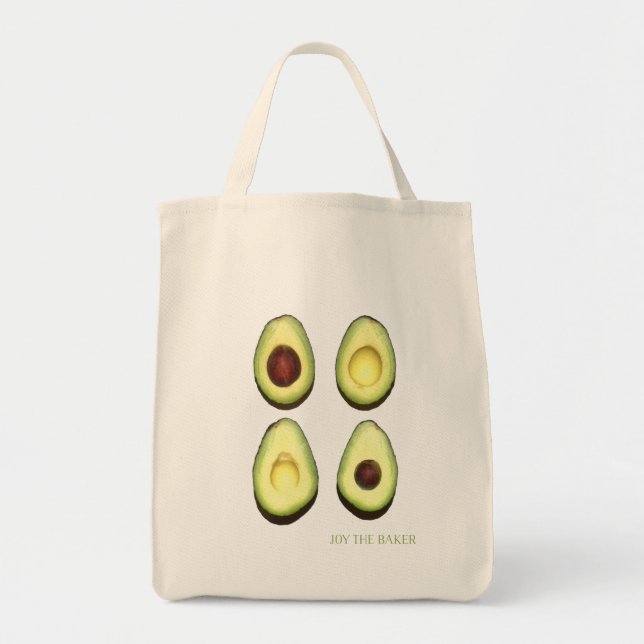 Joy the Baker Avocado Grocery Tote Bag (Front)