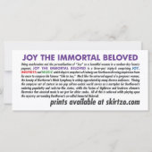 JOY THE IMMORTAL BELOVED (Back)