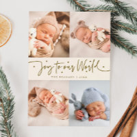 Joy To Our World Cream Multi Photo Birth 