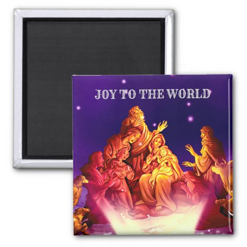 Joy to the World Adoration of the Shepherds Magnet