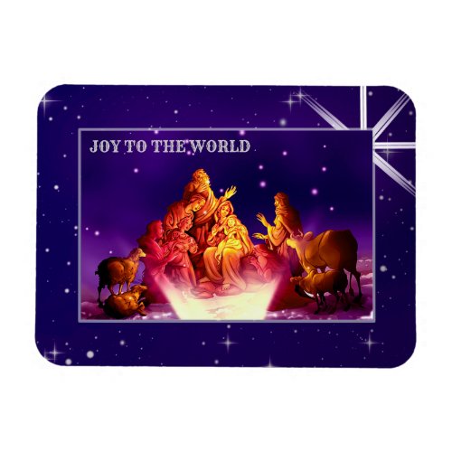 Joy to The World Adoration of the Shepherds  Magnet