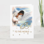 Joy To The World. African American Angel Holiday Card at Zazzle