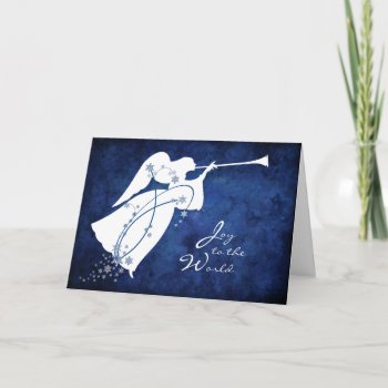"joy To The World" Angel Christmas Card by lamessegee at Zazzle