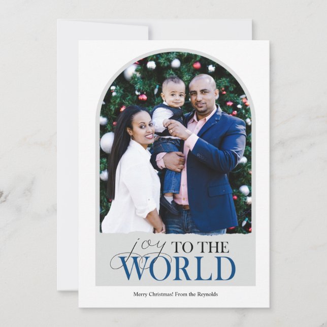  Joy to the World Arch Religious Christmas CARD (Front)