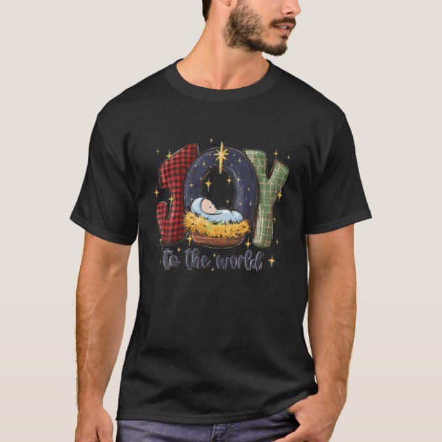 Joy To The World Baby Jesus Bible Christian Faith  T-Shirt (Front)
