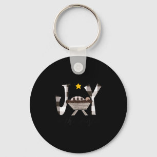 Joy To The World Baby Jesus In The Manger Christma Keychain