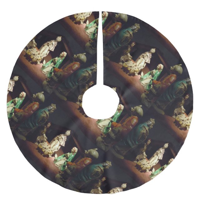 Joy To The World Brushed Polyester Tree Skirt (Front)